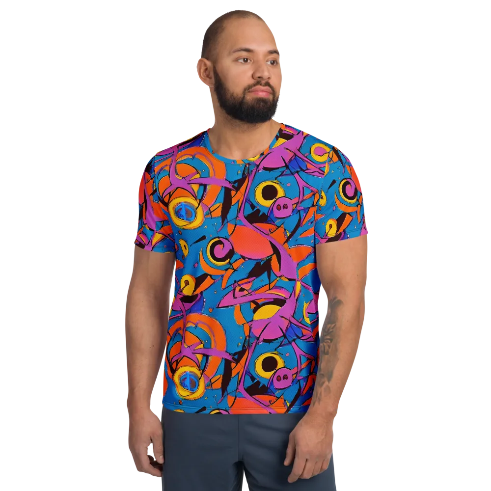 Hypercolor Maze on Men's Athletic T-Shirt — Front