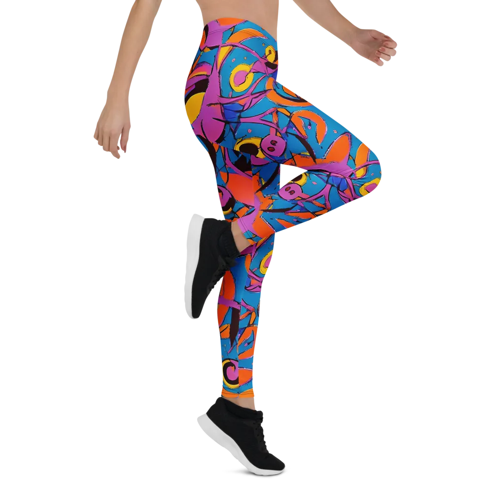 Hypercolor Maze on Leggings — Right