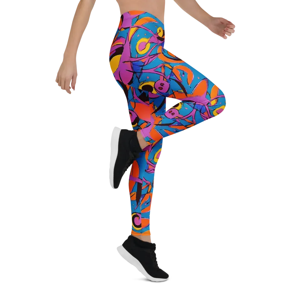 Hypercolor Maze on Leggings — Right