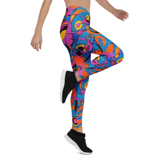 Hypercolor Maze on a Leggings