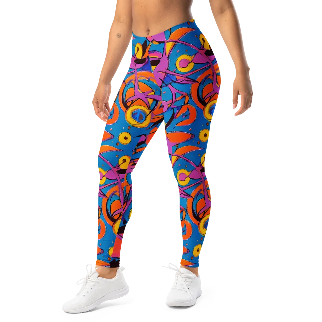 Hypercolor Maze on Leggings — Left Front