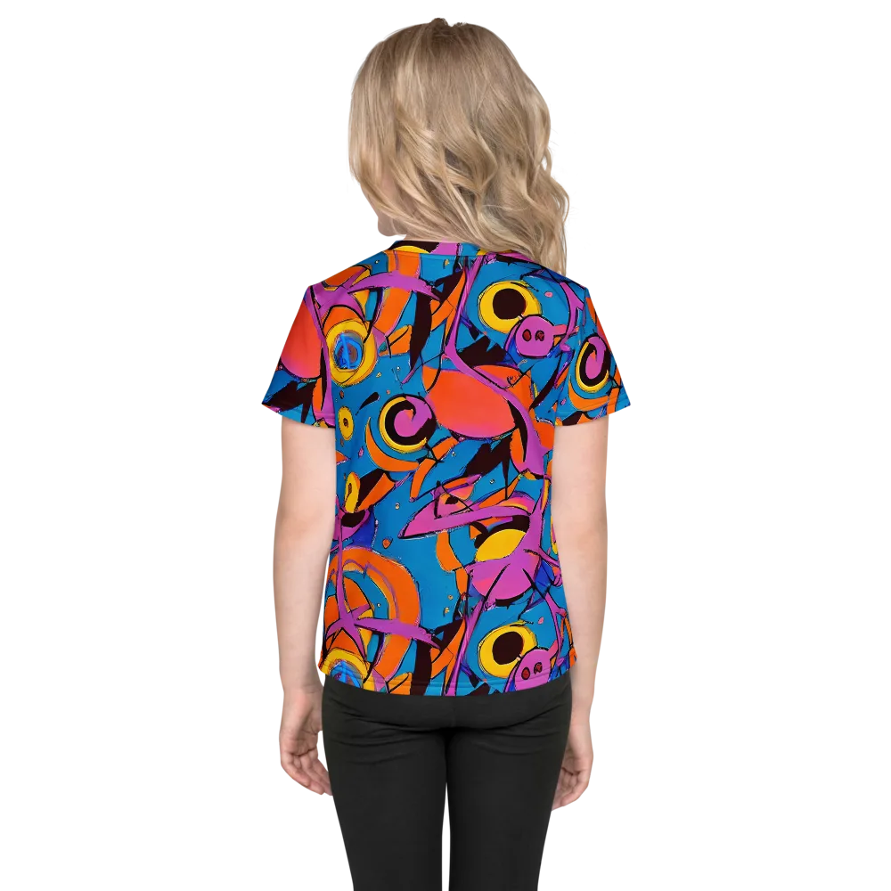 Hypercolor Maze on Kids Crew Neck T-Shirt — Back