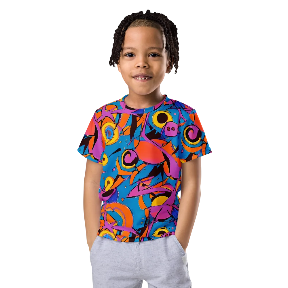Hypercolor Maze on Kids Crew Neck T-Shirt — Front