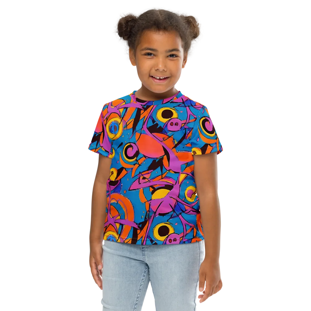 Hypercolor Maze on Kids Crew Neck T-Shirt — Front