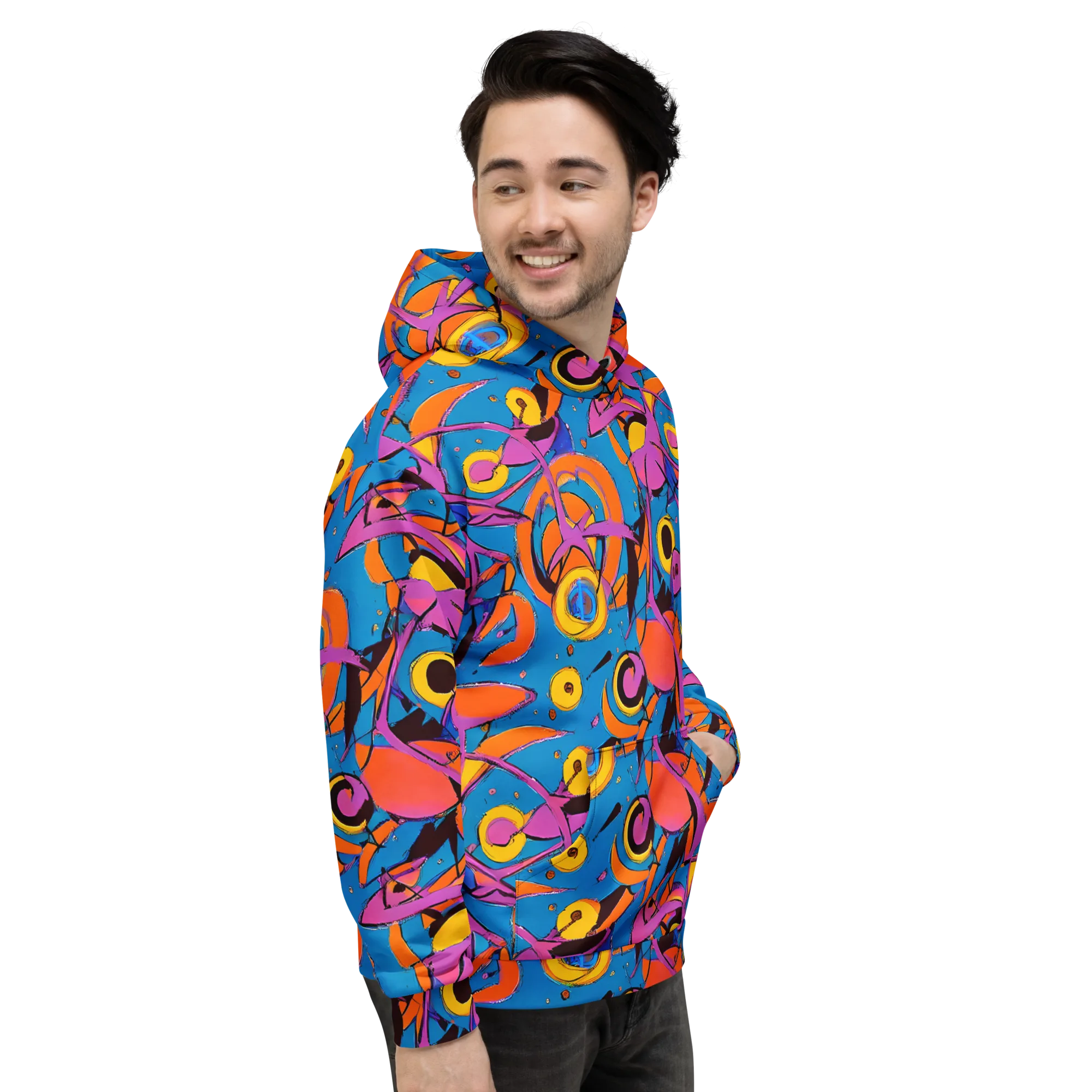 Hypercolor Maze on Hoodie — Right
