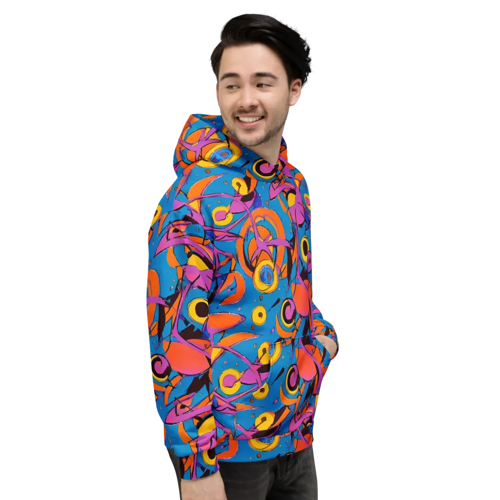 Hypercolor Maze on Hoodie — Right