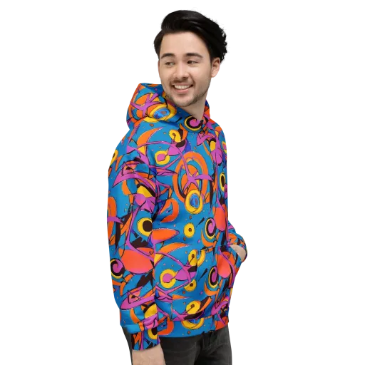 Hypercolor Maze on a Hoodie