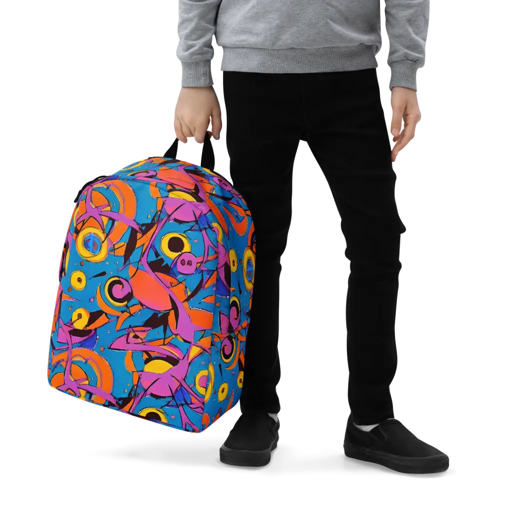 Hypercolor Maze on Minimalist Backpack — Zoomed-in