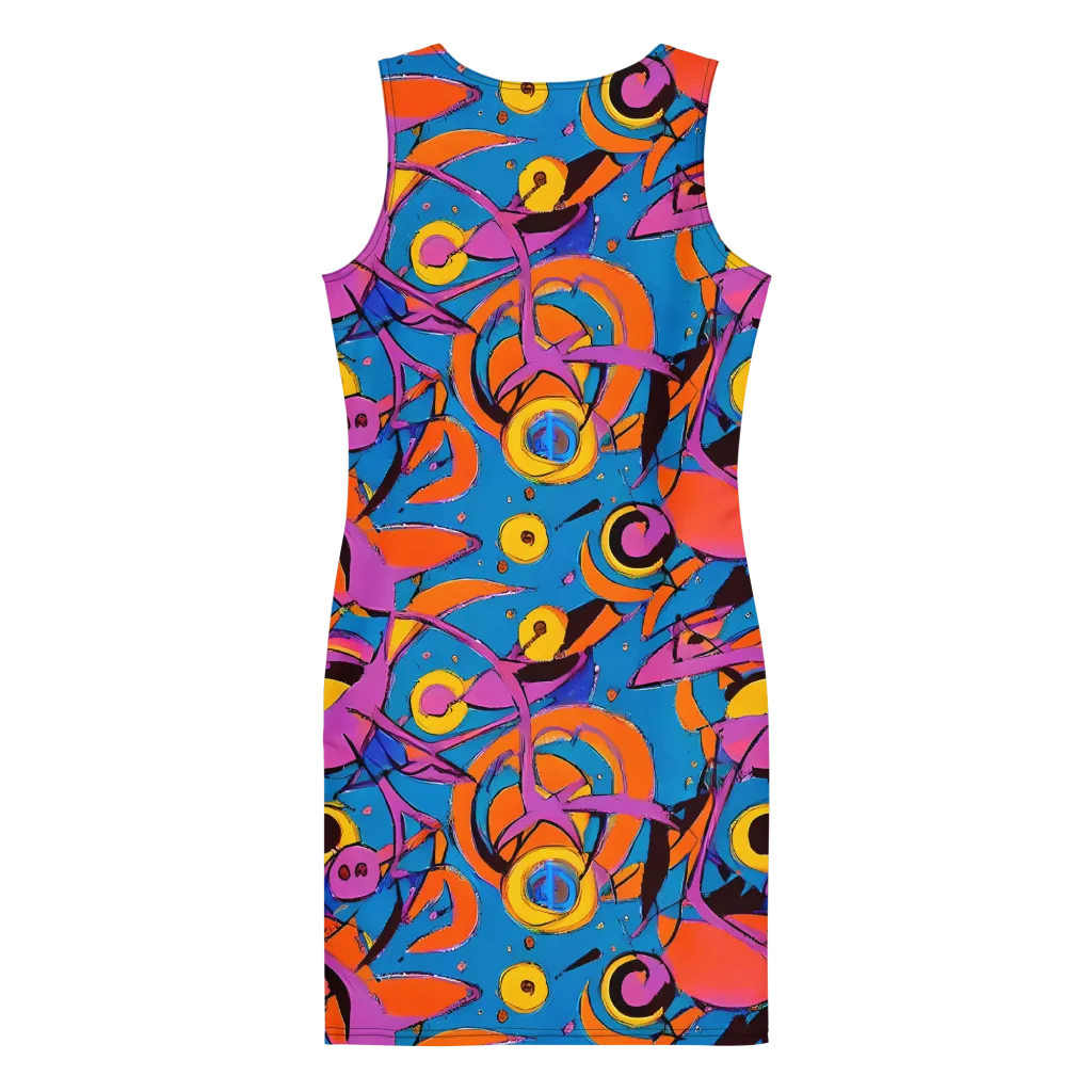 Hypercolor Maze on Bodycon Dress — Back