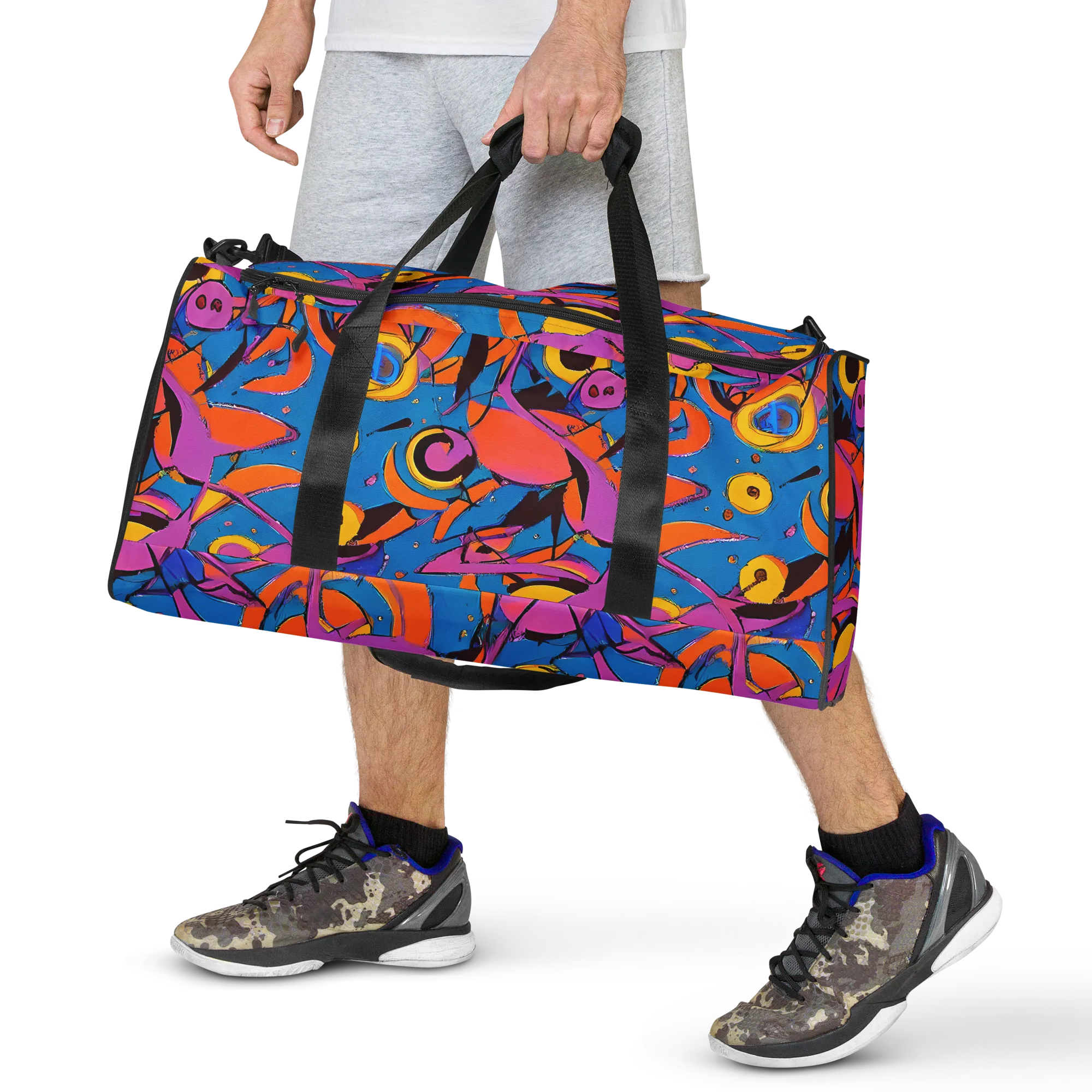 Hypercolor Maze on Duffle Bag — Front