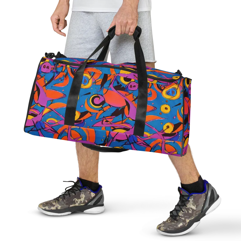 Hypercolor Maze on Duffle Bag — Front