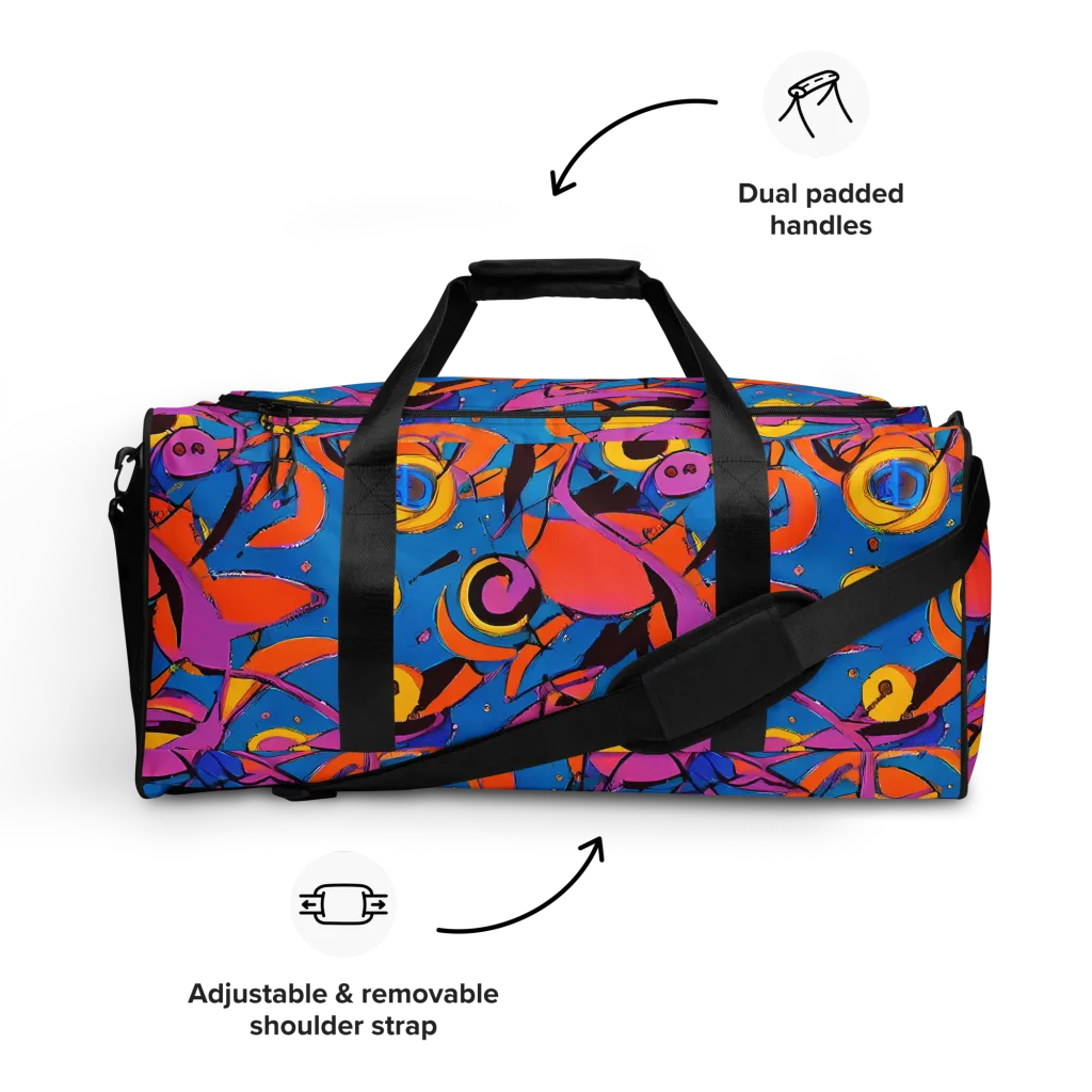 Hypercolor Maze on Duffle Bag — Front