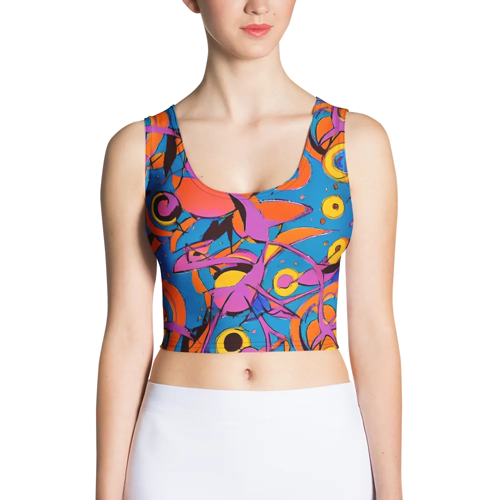 Hypercolor Maze on Crop Top — Front