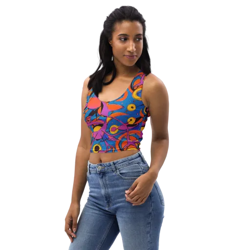 Hypercolor Maze on a Crop Top