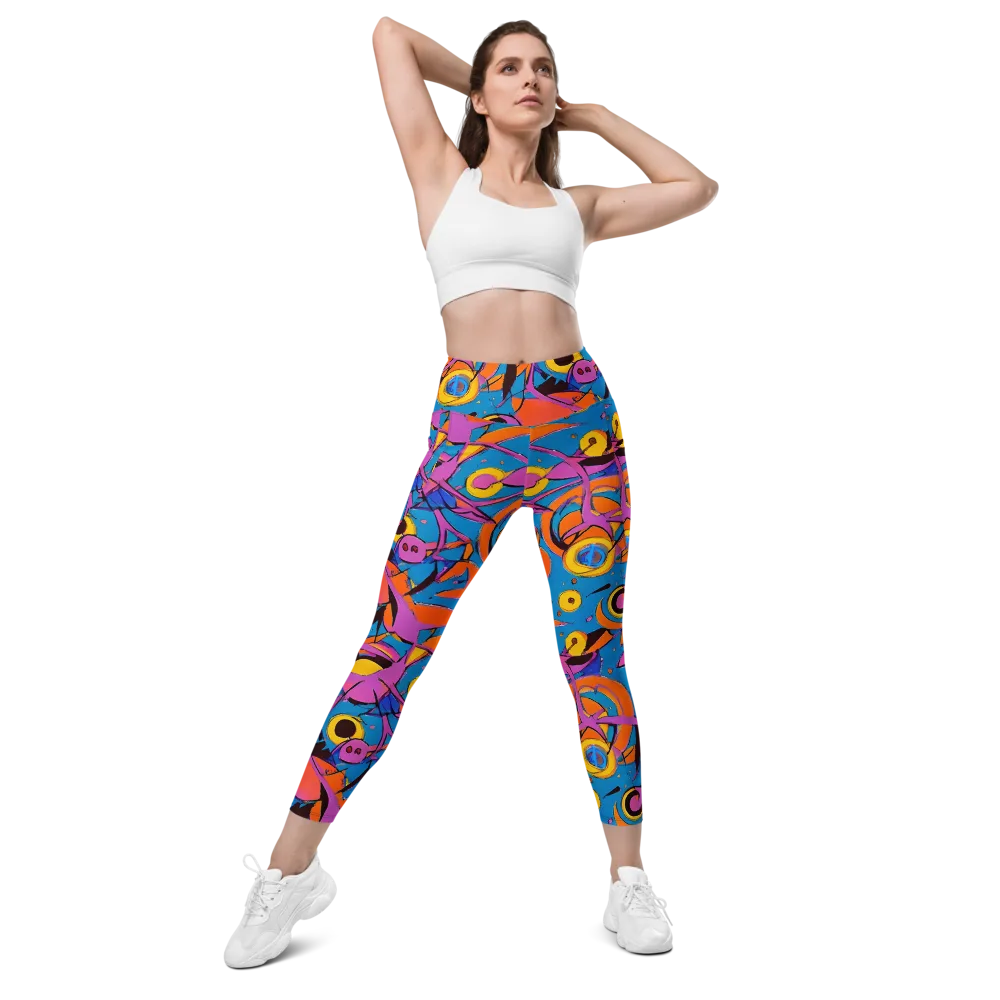 Hypercolor Maze on Leggings with Pockets — Front