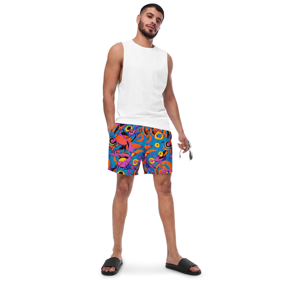 Hypercolor Maze on Swim Trunks — Front
