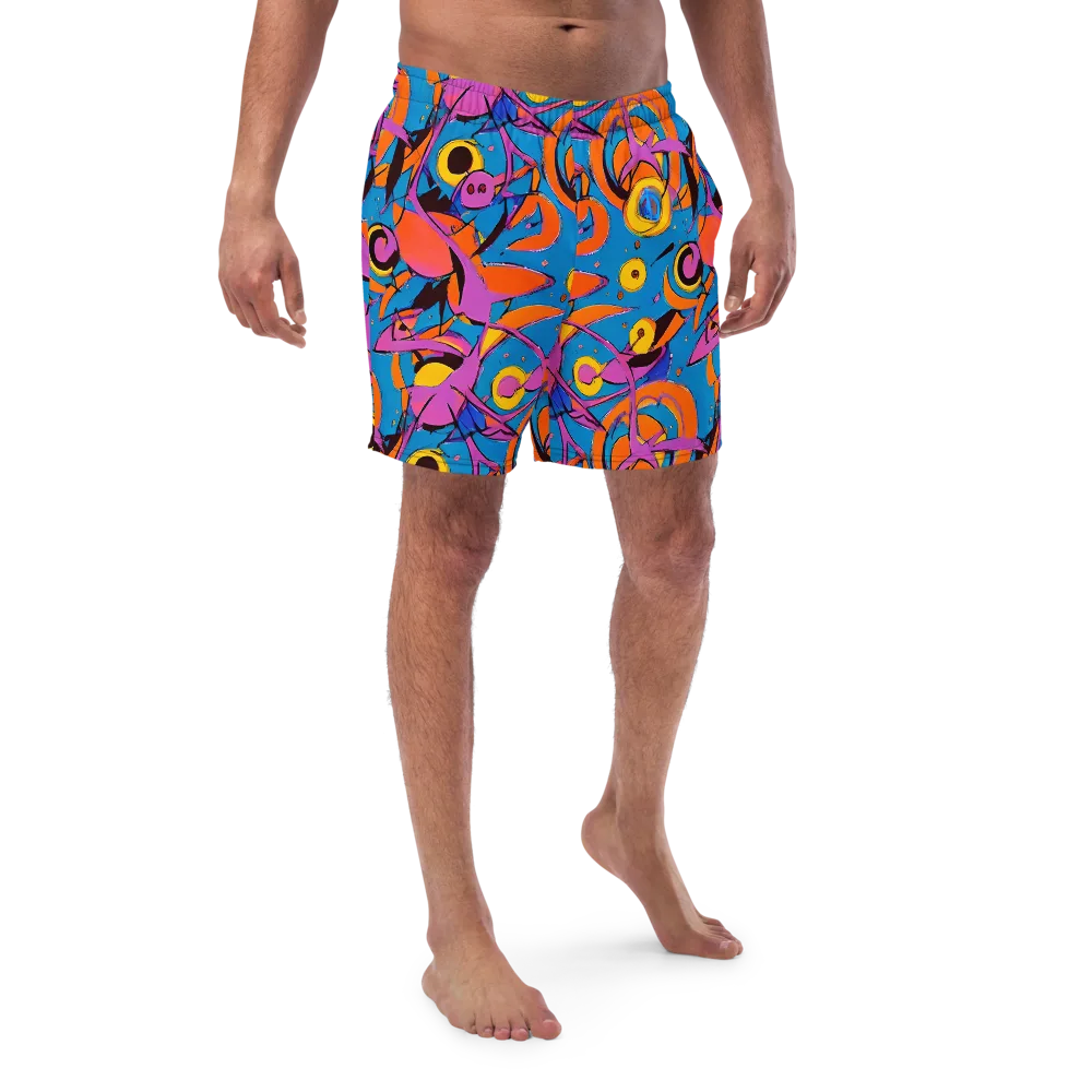 Hypercolor Maze on Swim Trunks — Front