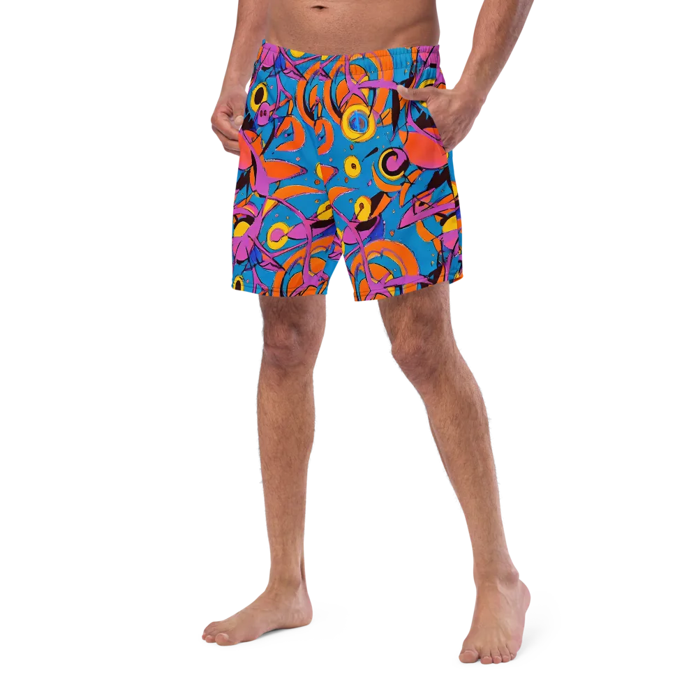 Hypercolor Maze on Swim Trunks — Left Front