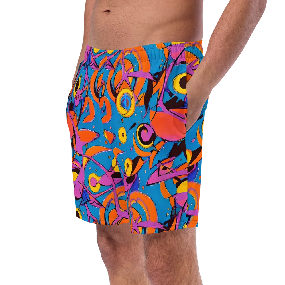 Hypercolor Maze on Swim Trunks — Left Front