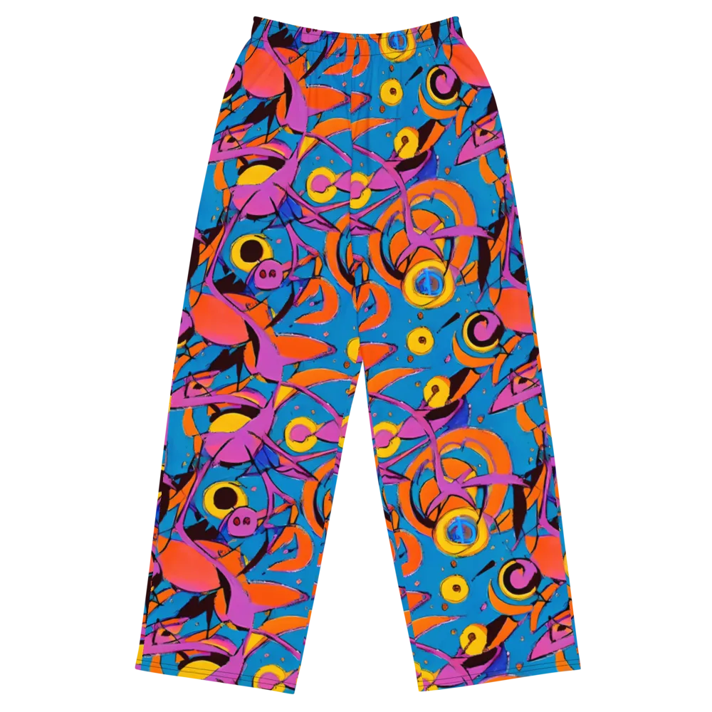 Hypercolor Maze on Wide-Leg Pants — Front