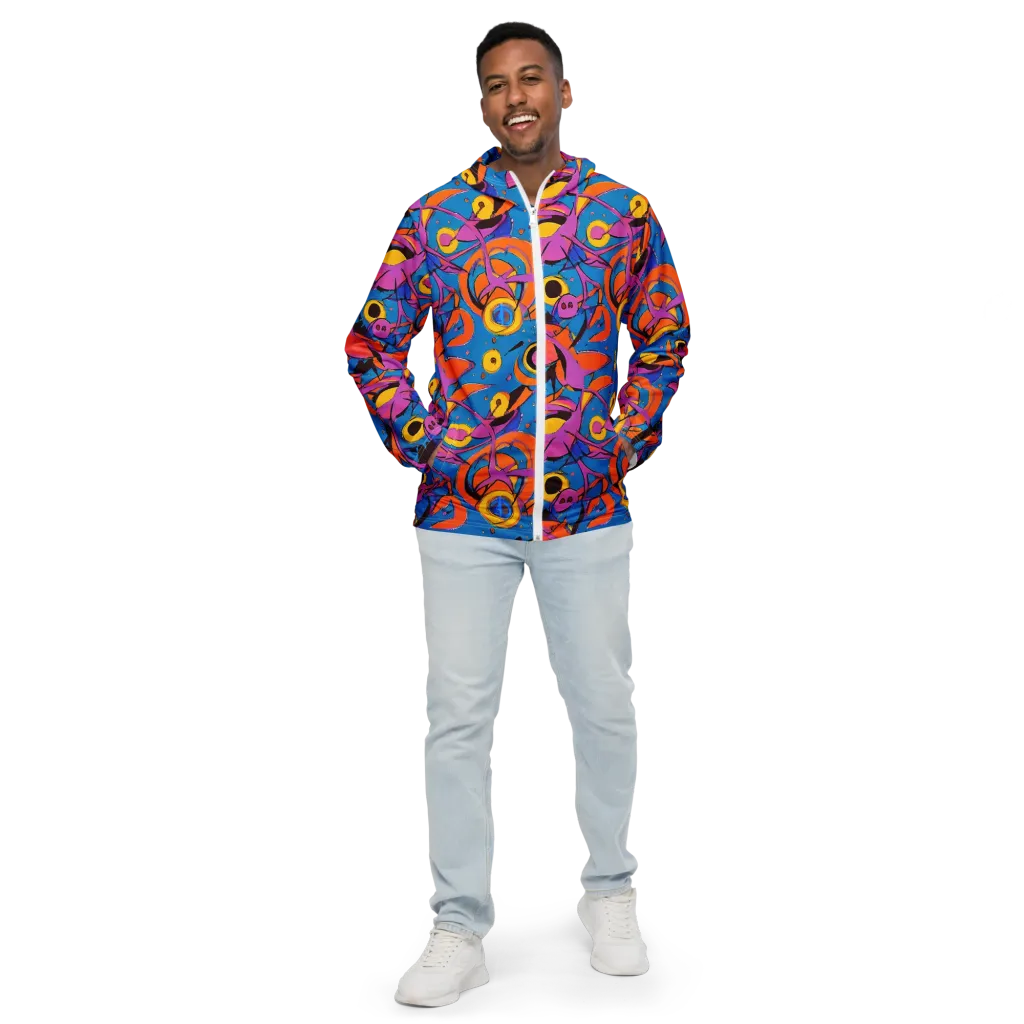 Hypercolor Maze on Men's Windbreaker — Front