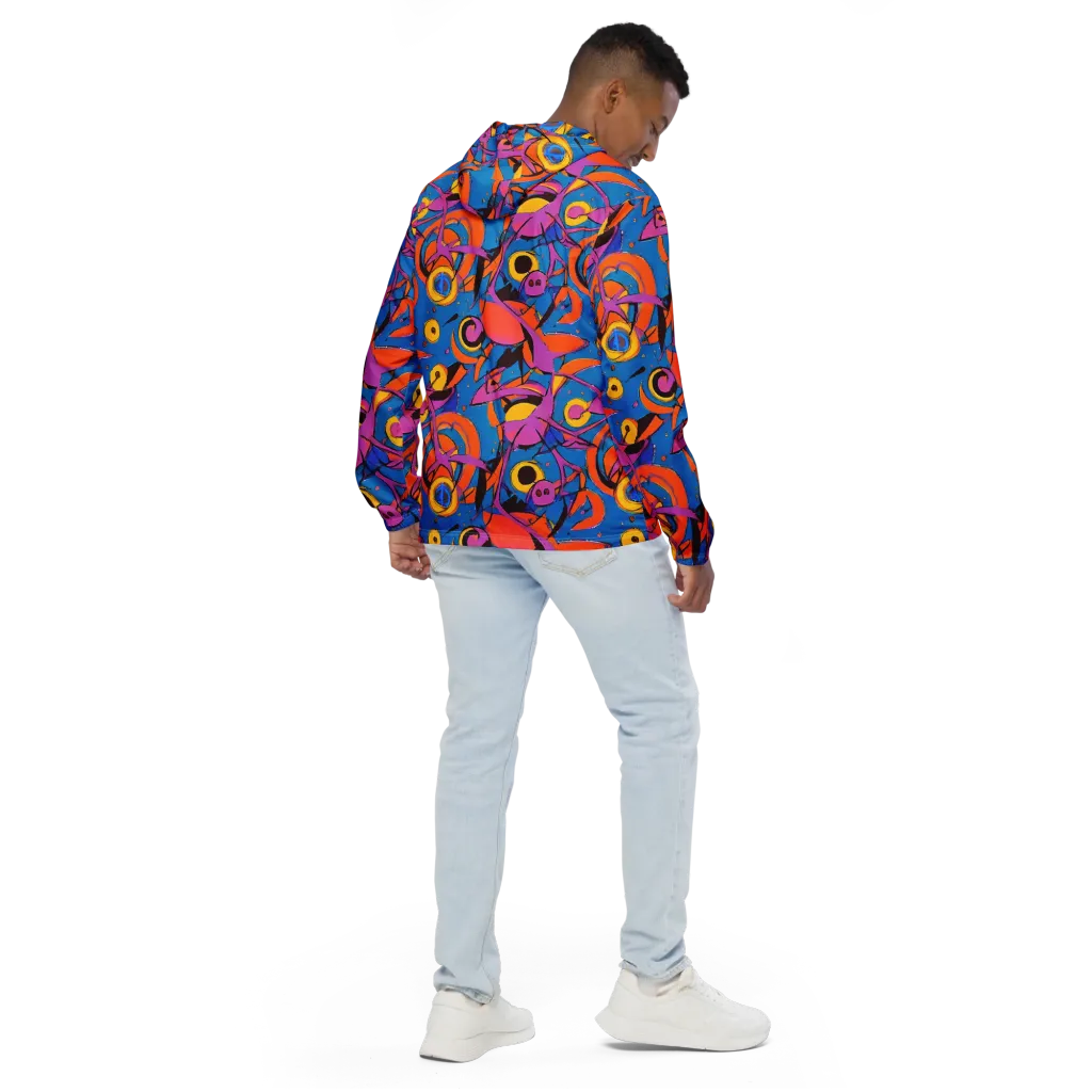 Hypercolor Maze on Men's Windbreaker — Back