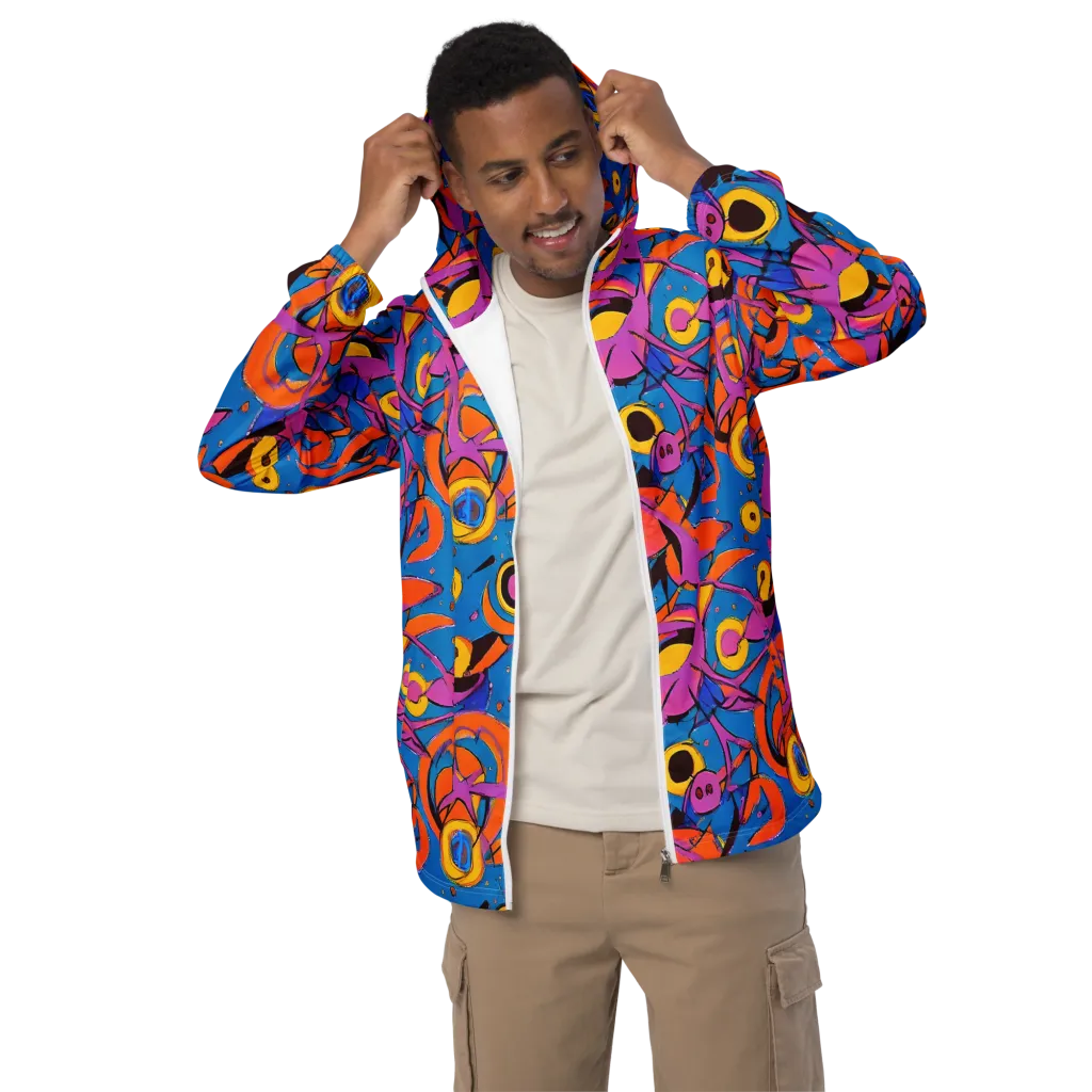 Hypercolor Maze on Men's Windbreaker — Front