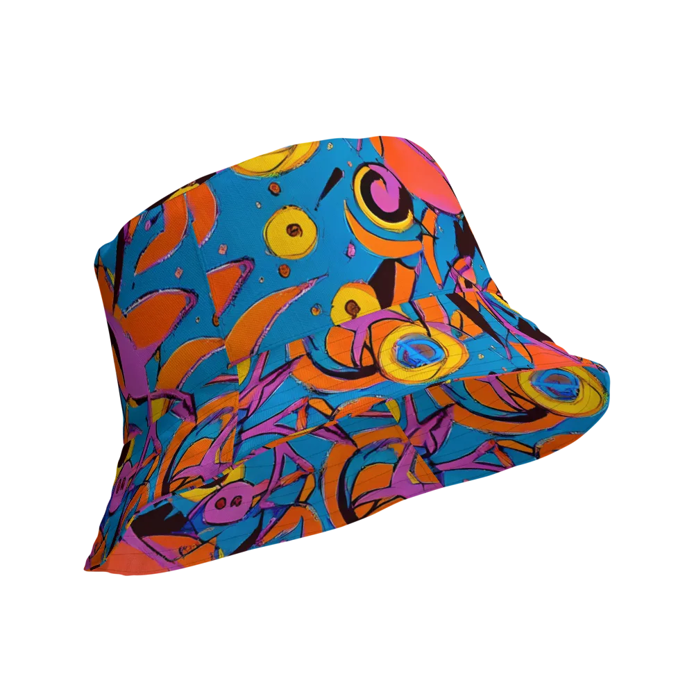 Hypercolor Maze on Reversible Bucket Hat — Product details Outside