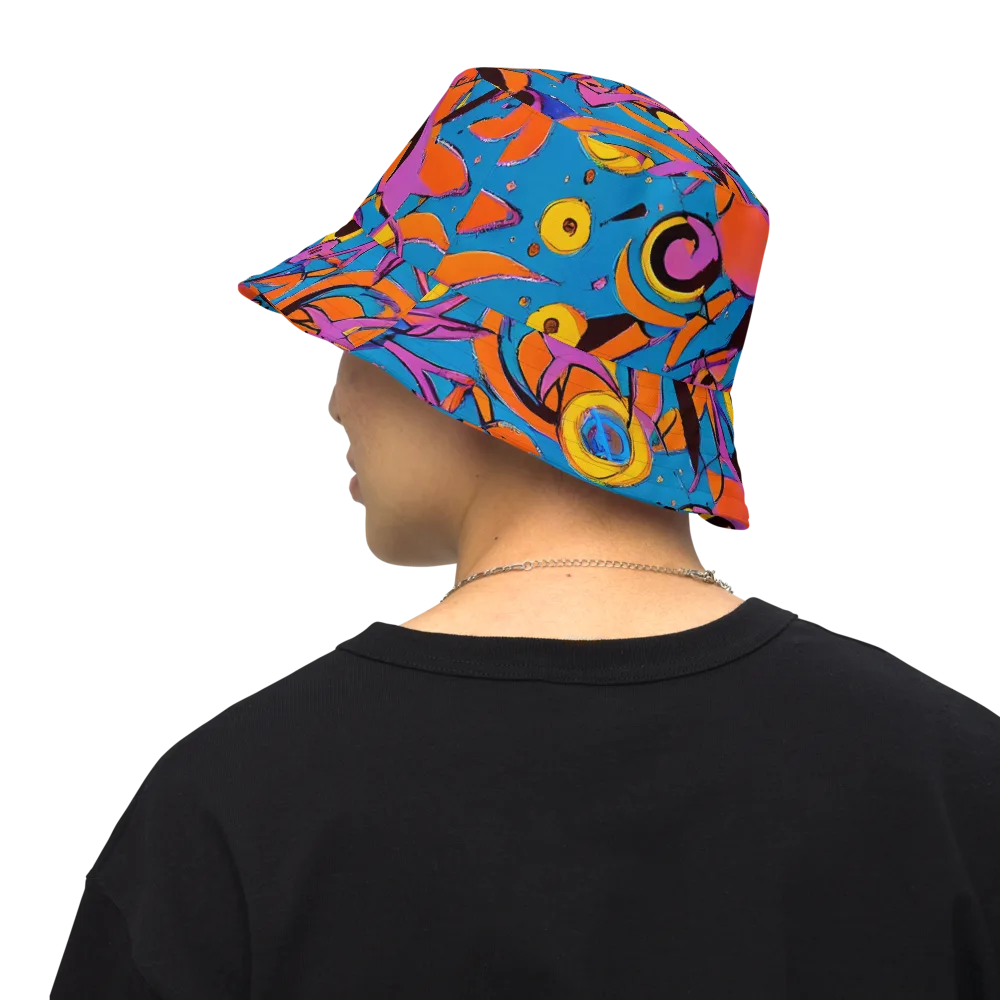 Hypercolor Maze on Reversible Bucket Hat — Back Inside