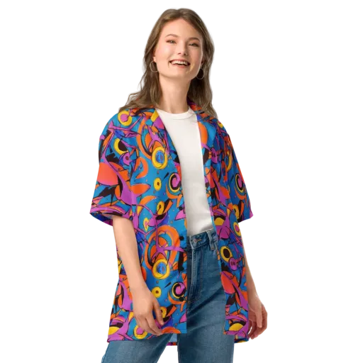 Hypercolor Maze on a Button Shirt