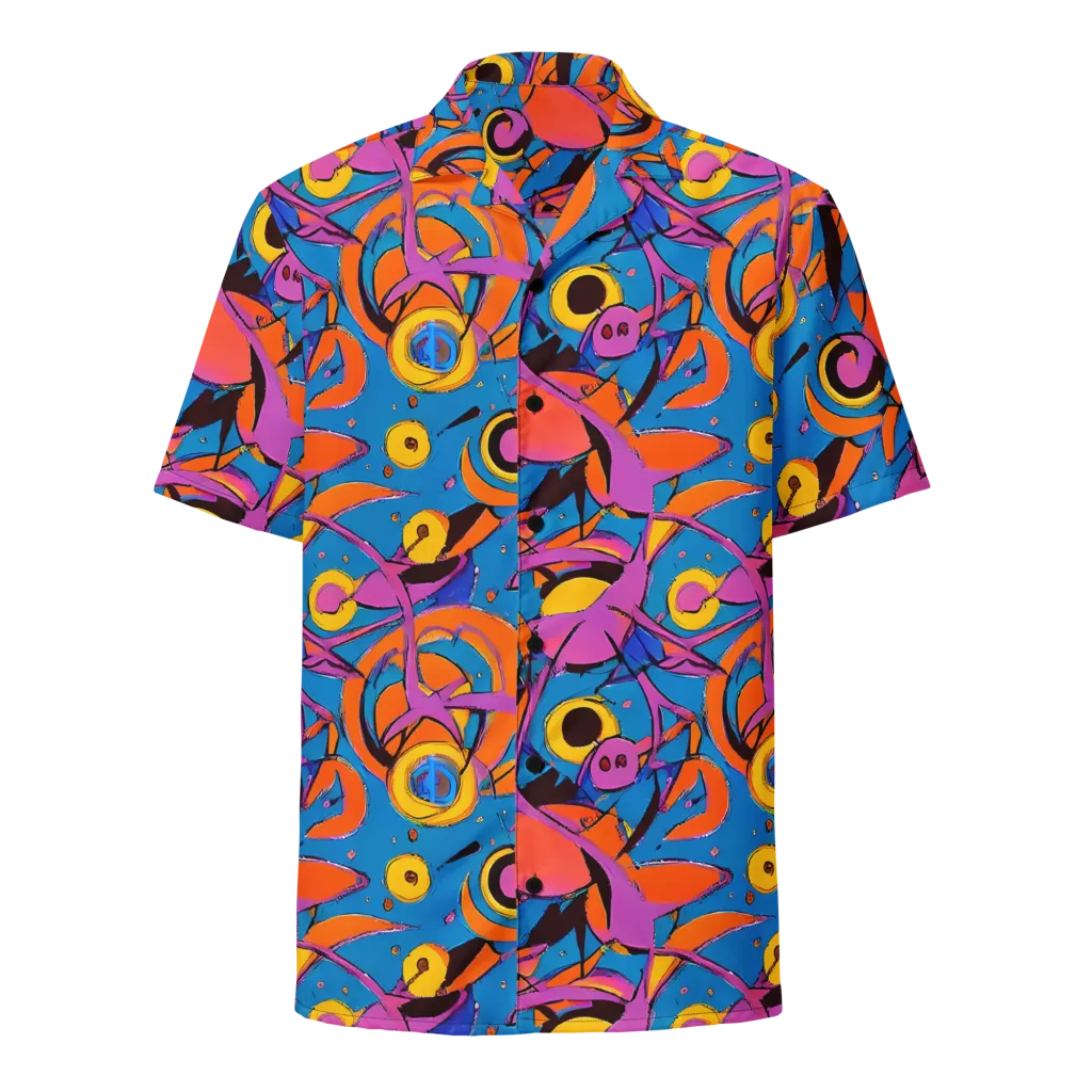 Hypercolor Maze on Button Shirt — Front