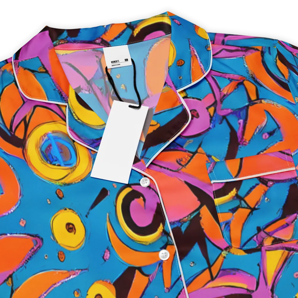 Hypercolor Maze on Women's Short Sleeve Pajama Top — Product details