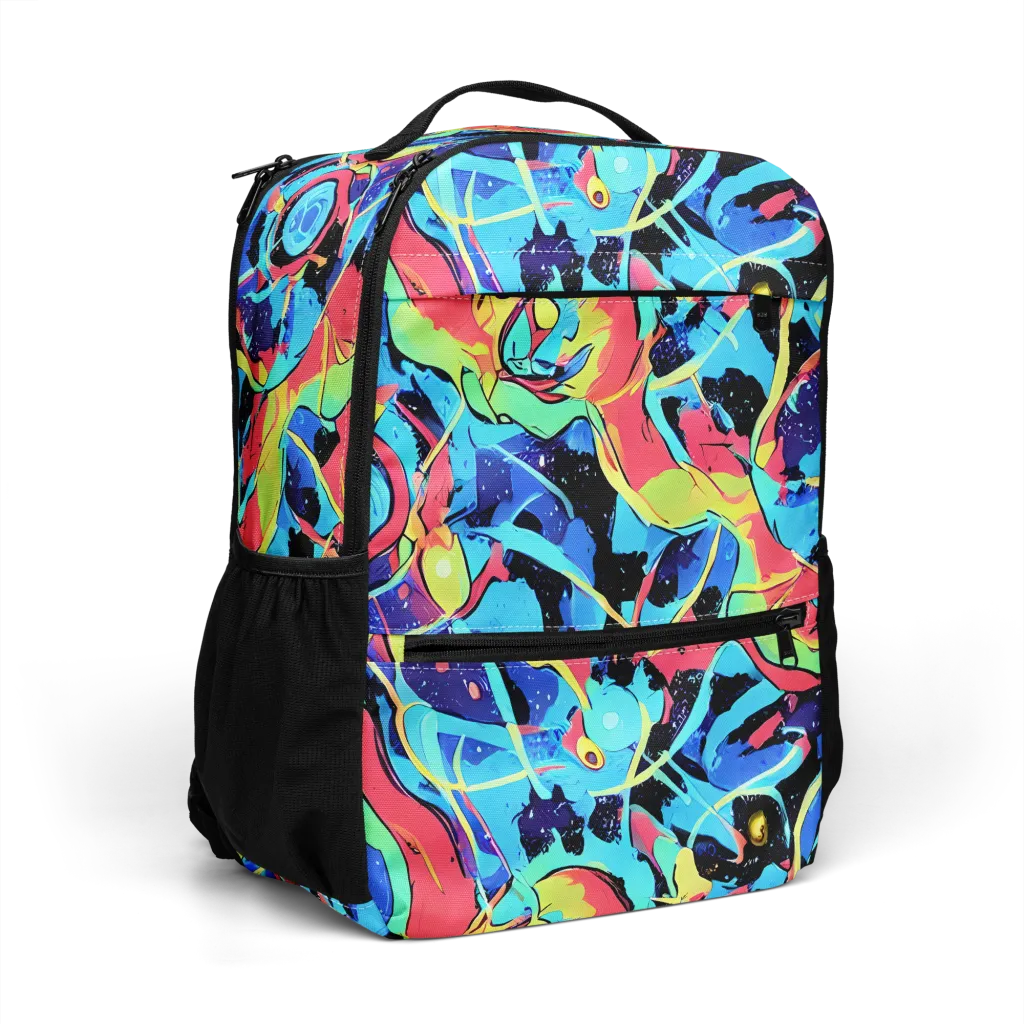 Aqua Mayhem on Utility Backpack — Right Front