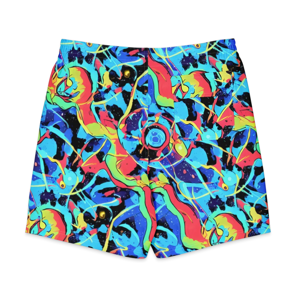 Aqua Mayhem on Men's Board Shorts — Back