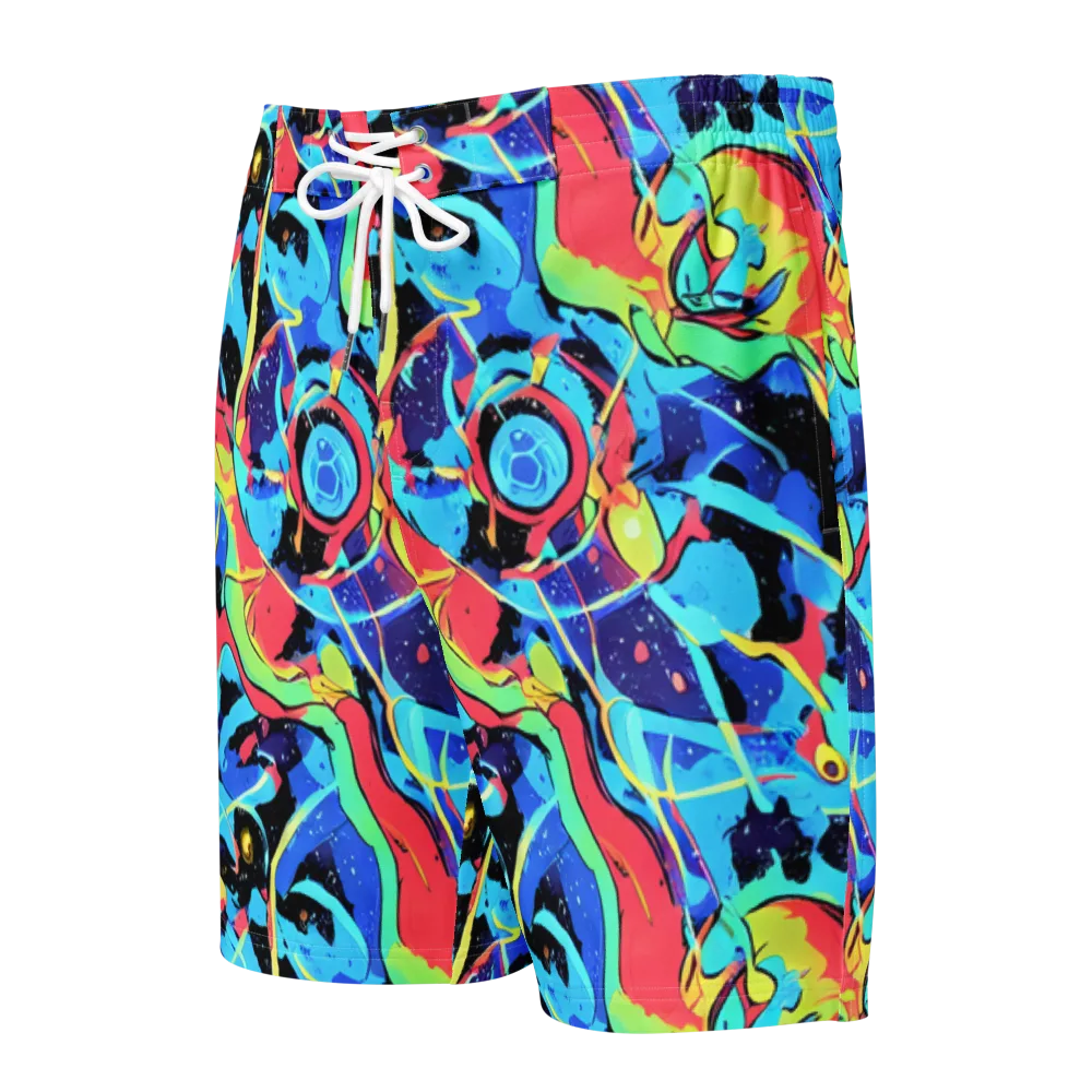 Aqua Mayhem on Men's Board Shorts — Front