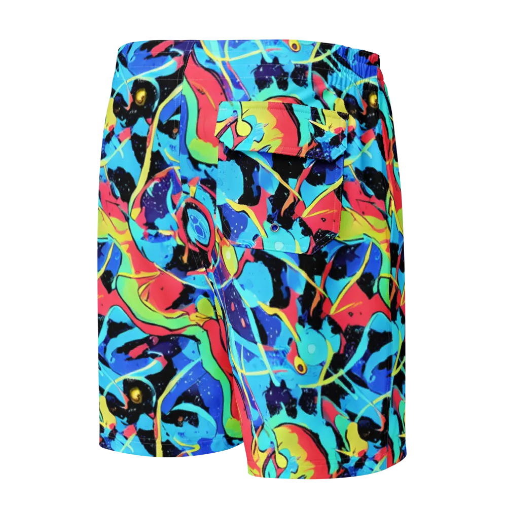 Aqua Mayhem on Men's Board Shorts — Back