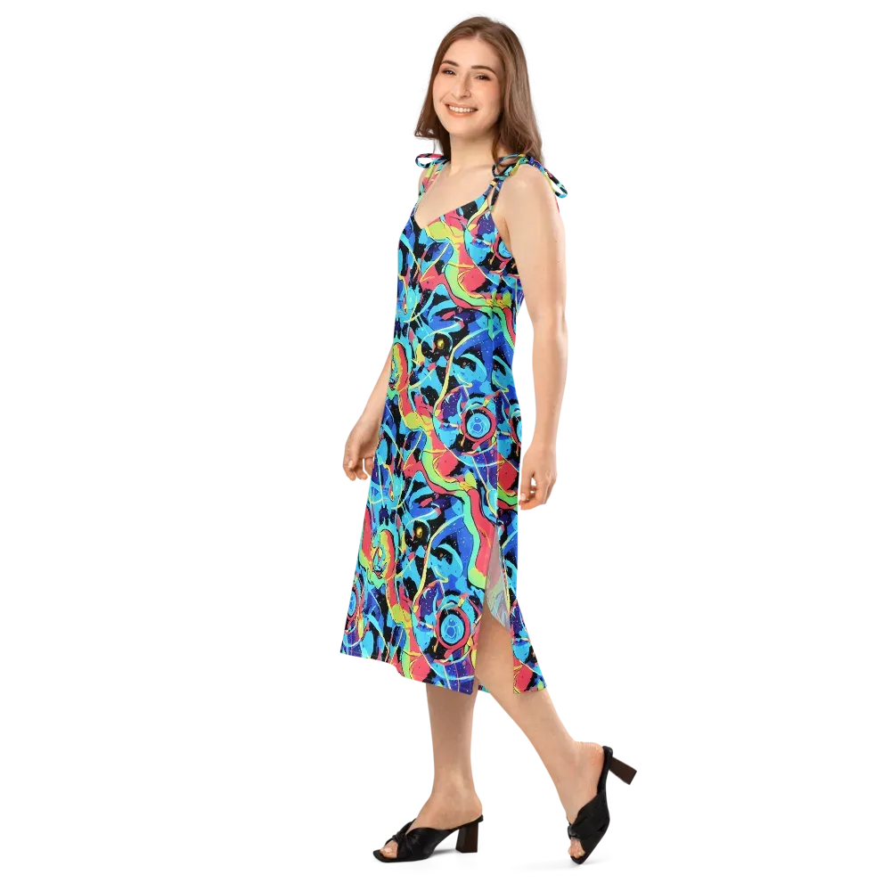 Aqua Mayhem on Slip Dress — Left Front
