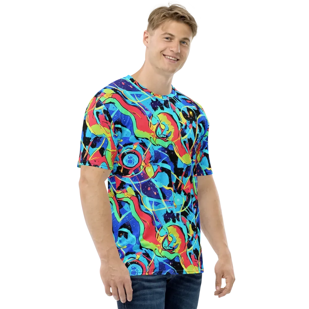 Aqua Mayhem on Men's Crew Neck T-Shirt — Right