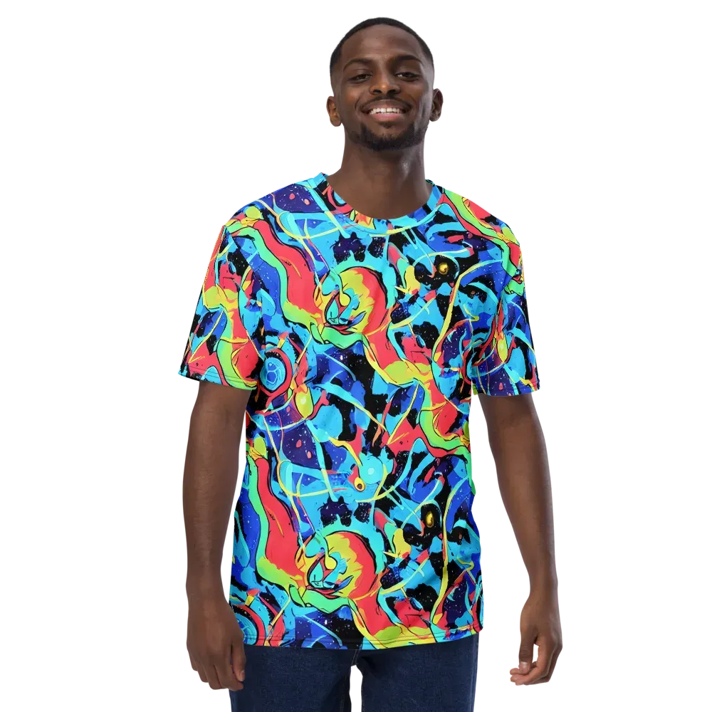 Aqua Mayhem on Men's Crew Neck T-Shirt — Front