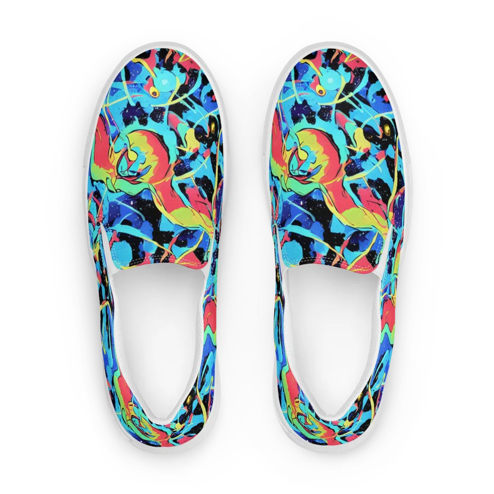 Aqua Mayhem on Men's Slip-On Canvas Shoes — Front