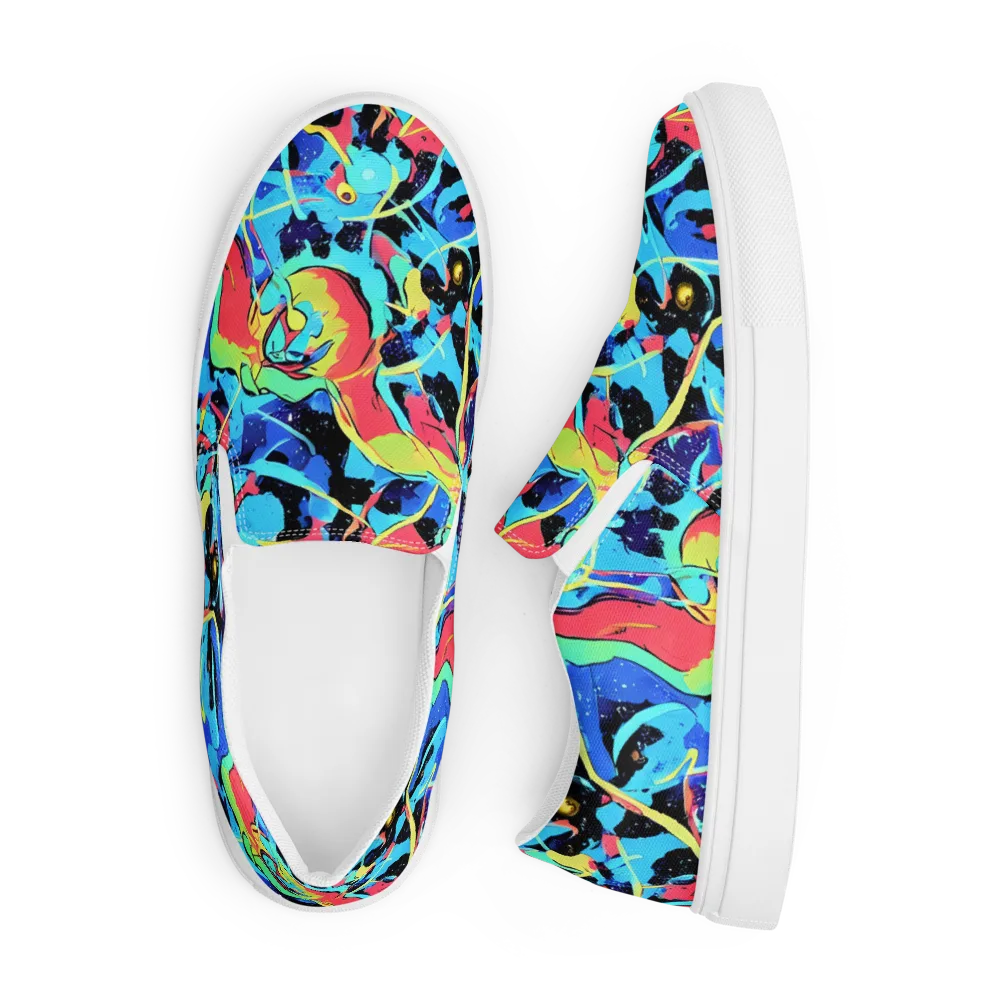 Aqua Mayhem on Men's Slip-On Canvas Shoes — Front