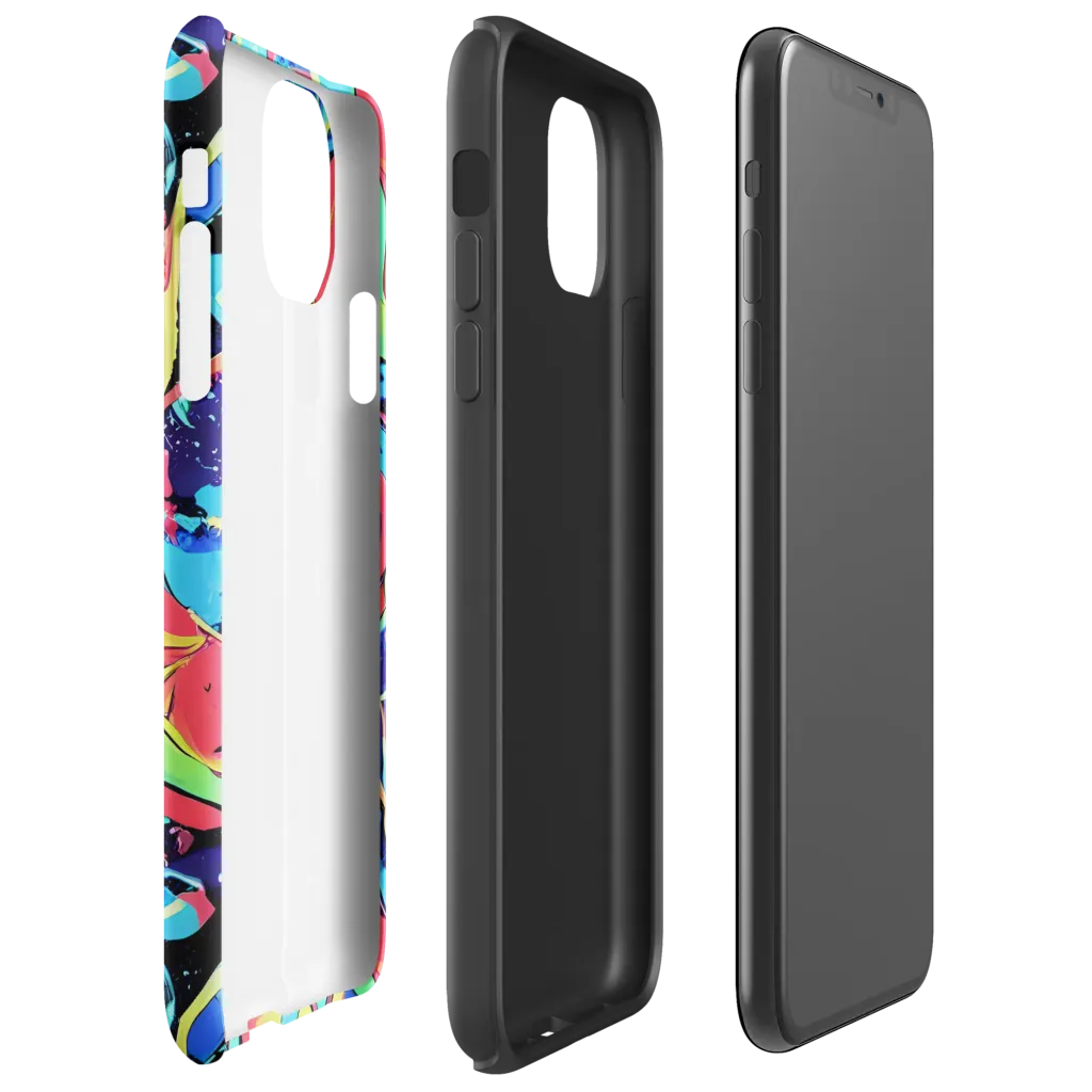 Aqua Mayhem on Tough Case for iPhone® — Right