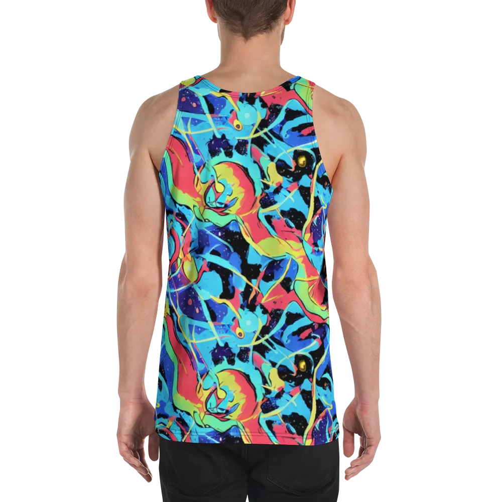Aqua Mayhem on Men's Tank Top — Back