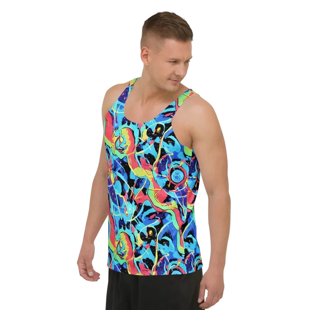Aqua Mayhem on Men's Tank Top — Left Front