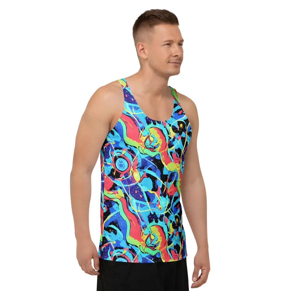 Aqua Mayhem on Men's Tank Top — Right Front