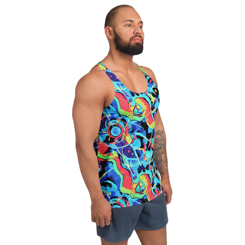 Aqua Mayhem on Men's Tank Top — Right Front