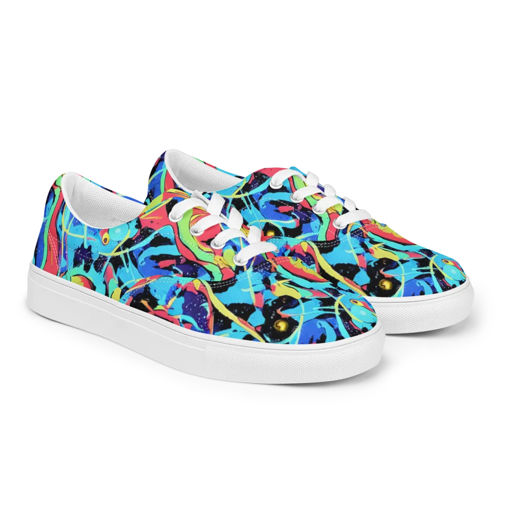 Aqua Mayhem on Men's Lace-Up Canvas Shoes — Right Front