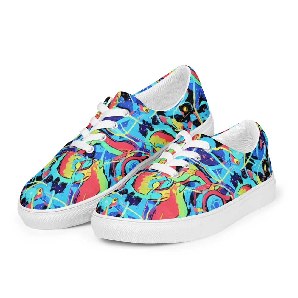 Aqua Mayhem on Men's Lace-Up Canvas Shoes — Left Front