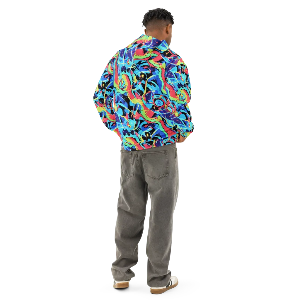 Aqua Mayhem on Cotton Hoodie — Back