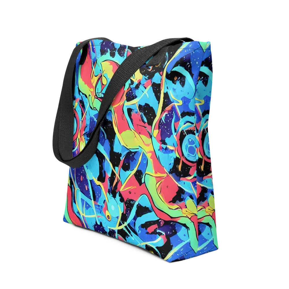 Aqua Mayhem on Tote Bag — Front